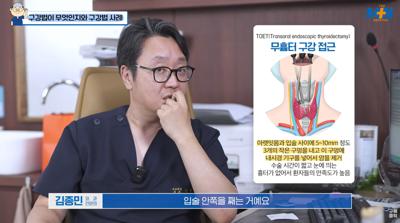 [증례] 흉터 없는 수술 갑상선암 구강법, 하지만 모두에게 가능한 선택은 ..